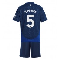 Dres Manchester United Harry Maguire #5 Gostujuci za djecu 2024-25 Kratak Rukav (+ kratke hlače)